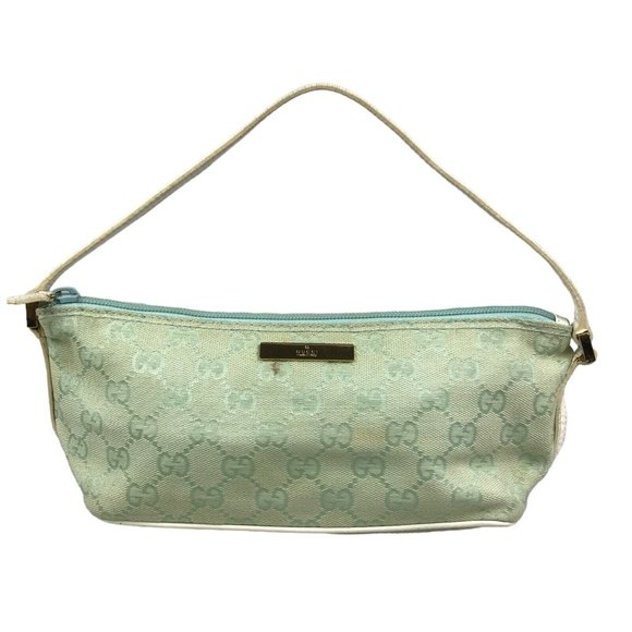 Gucci Handbags - 129188O Gucci Clutch Bag Blue PVC Canvas